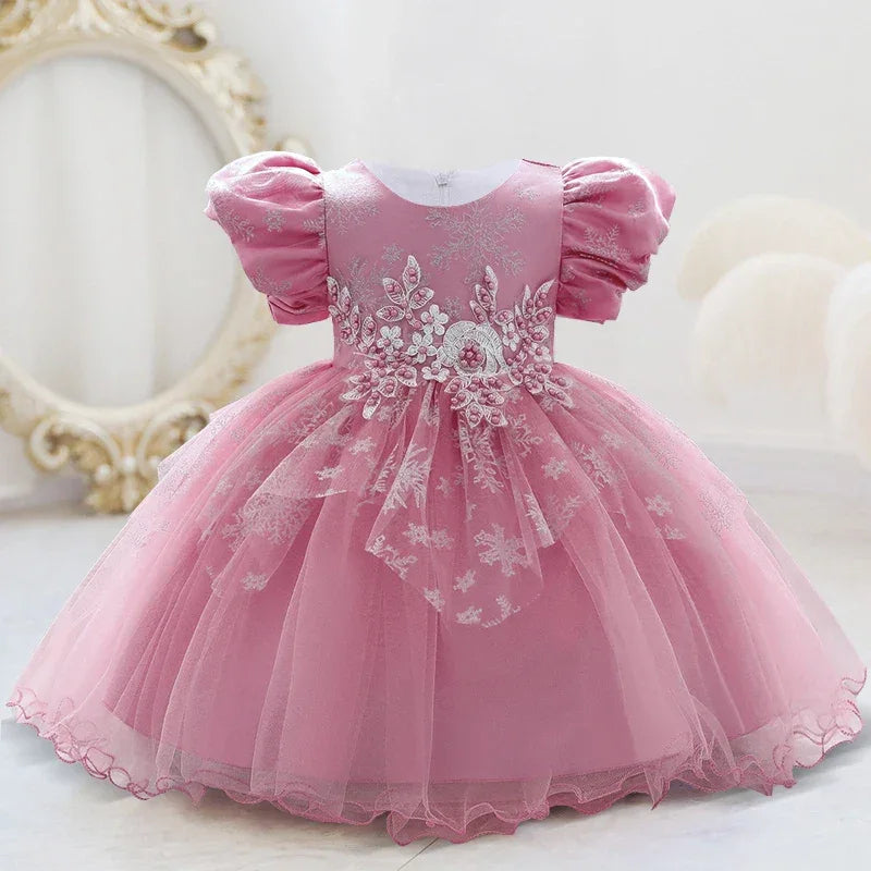 Elegant Baby Girl Dress Beaded Lace Birthday Party For 0 To 5 Years - ToylandEU