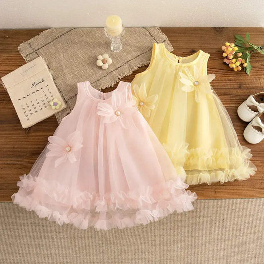  Elegant Baby Girl Dress Feather Gauze - Toyland EU -  ToylandEU™