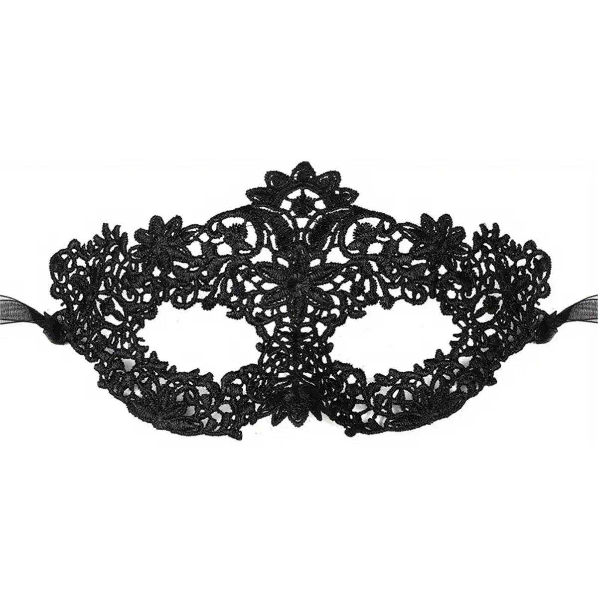 Elegant Black Lace Masquerade Mask Set for Couples - ToylandEU