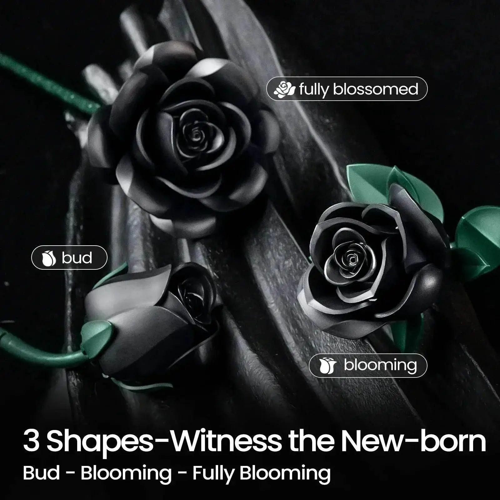  Elegant Building Set Black Rose Bricks 3D Toyland EU -  ToylandEU™