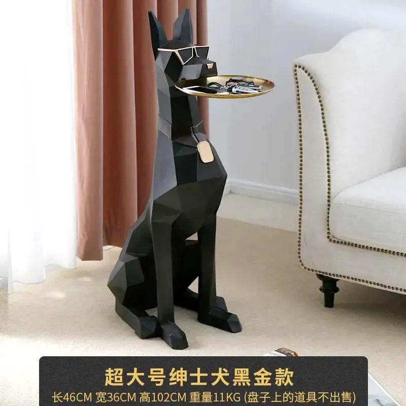  Elegant Doberman Figurine Side Table 2In1 Toyland EU -  ToylandEU™