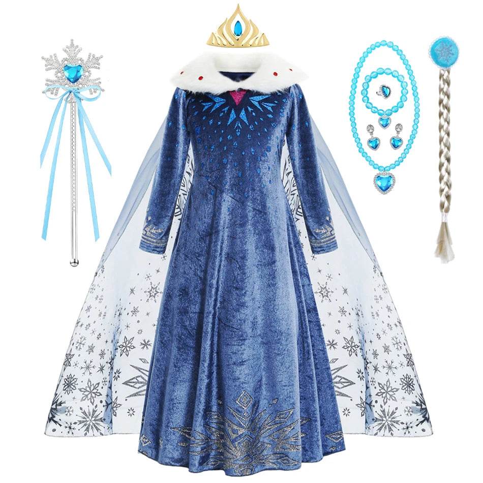 Elegant Girls Elsa Dress With Appliques For Birthday Party - ToylandEU