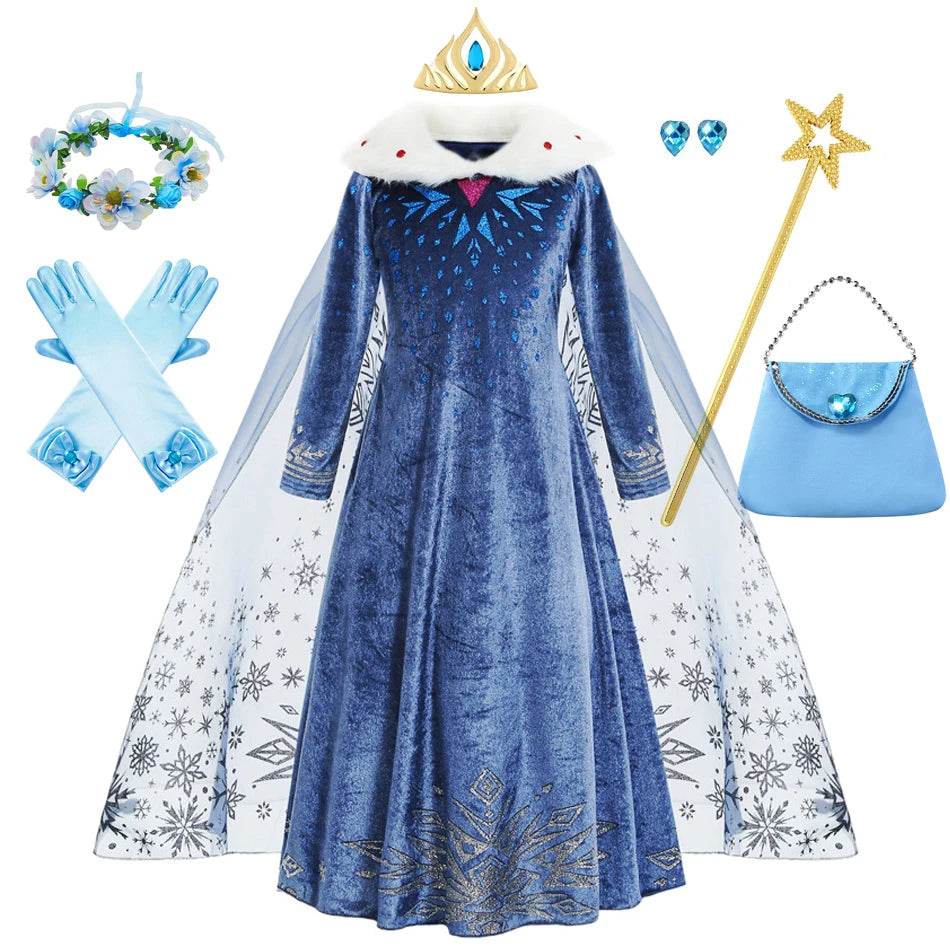 Elegant Girls Elsa Dress With Appliques For Birthday Party - ToylandEU