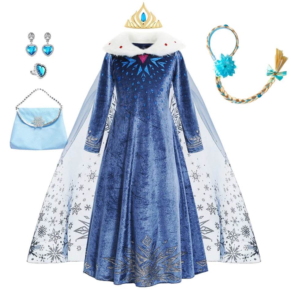 Elegant Girls Elsa Dress With Appliques For Birthday Party - ToylandEU