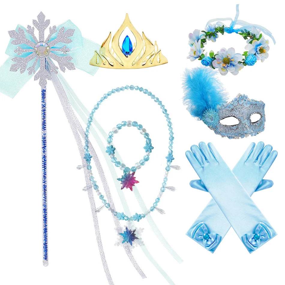 Elegant Girls Elsa Dress With Appliques For Birthday Party - ToylandEU