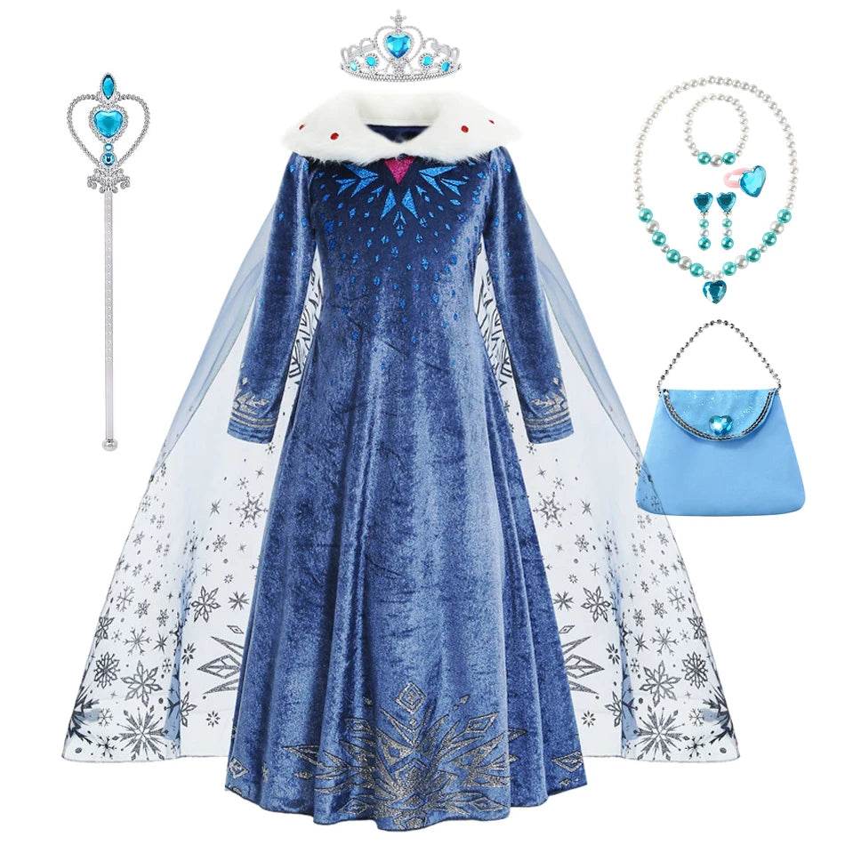 Elegant Girls Elsa Dress With Appliques For Birthday Party - ToylandEU