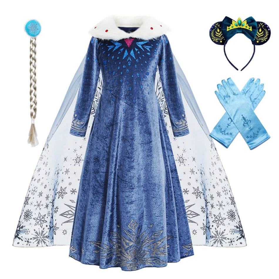 Elegant Girls Elsa Dress With Appliques For Birthday Party - ToylandEU