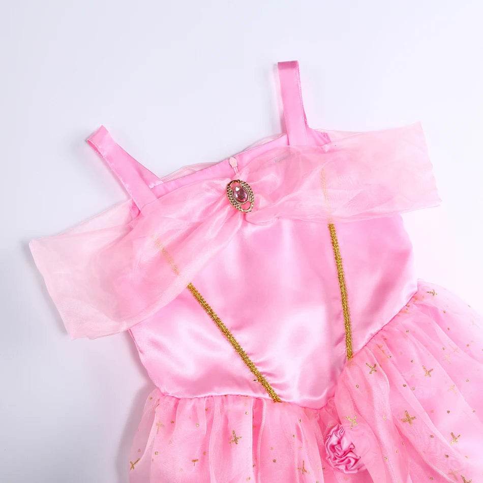 Elegant Halloween Princess Dress Aurora Pink Gown For Girls - ToylandEU