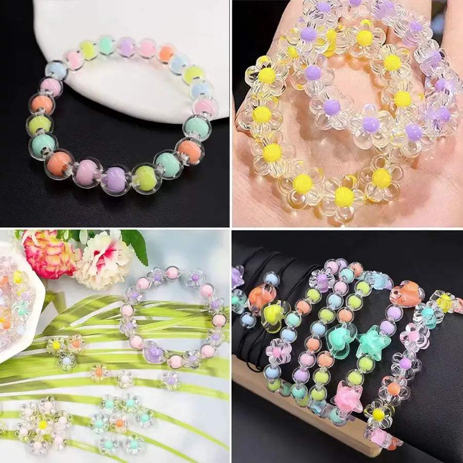 Elegant Heart Shaped Acrylic Beads Kit For Jewelry Making - ToylandEU