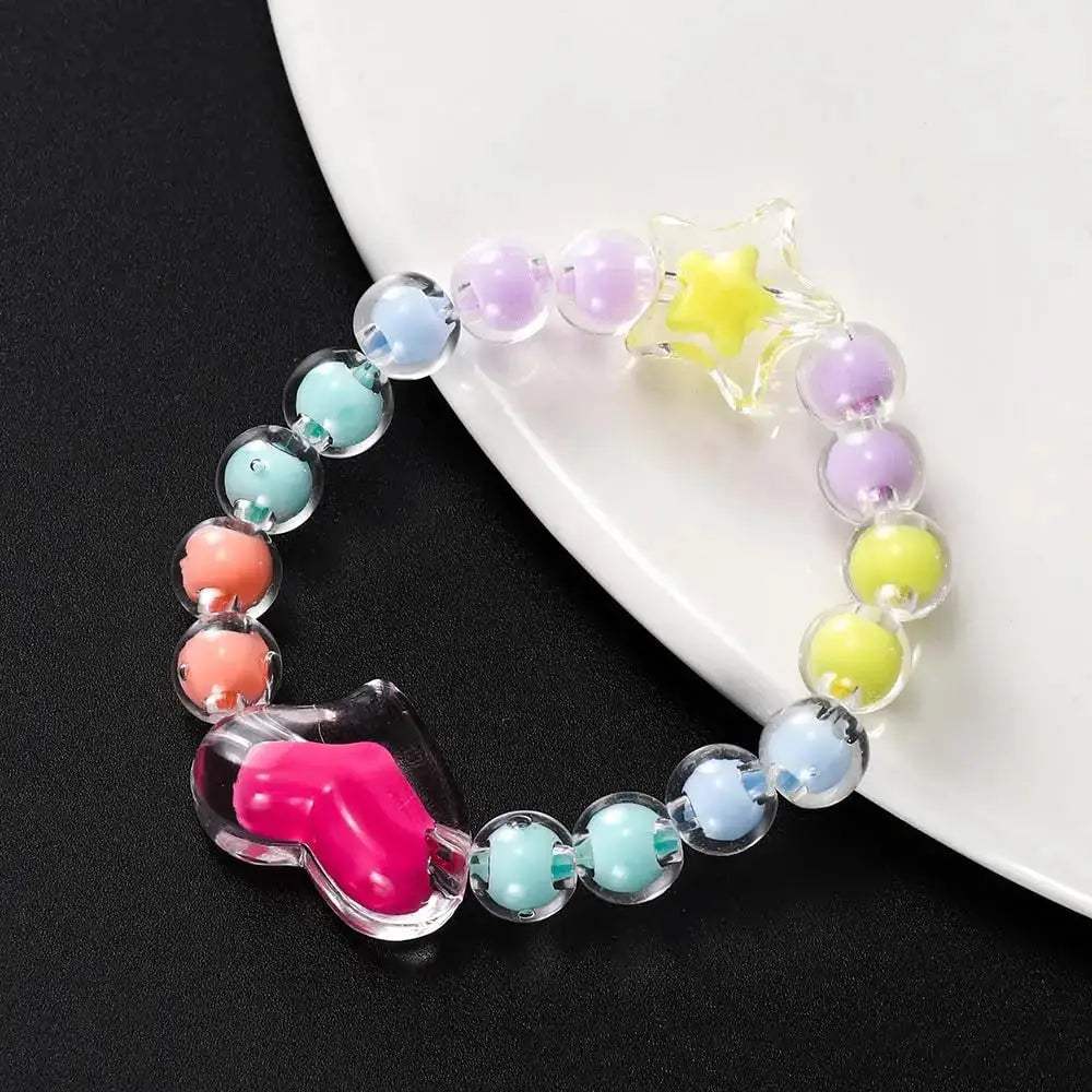 Elegant Heart Shaped Acrylic Beads Kit For Jewelry Making - ToylandEU