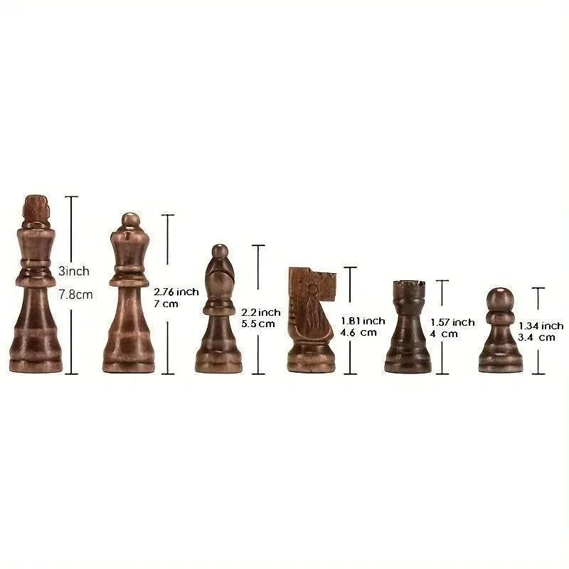  Elegant Premium Solid Wood Chess Set with Drawer Storage -  ToylandEU™