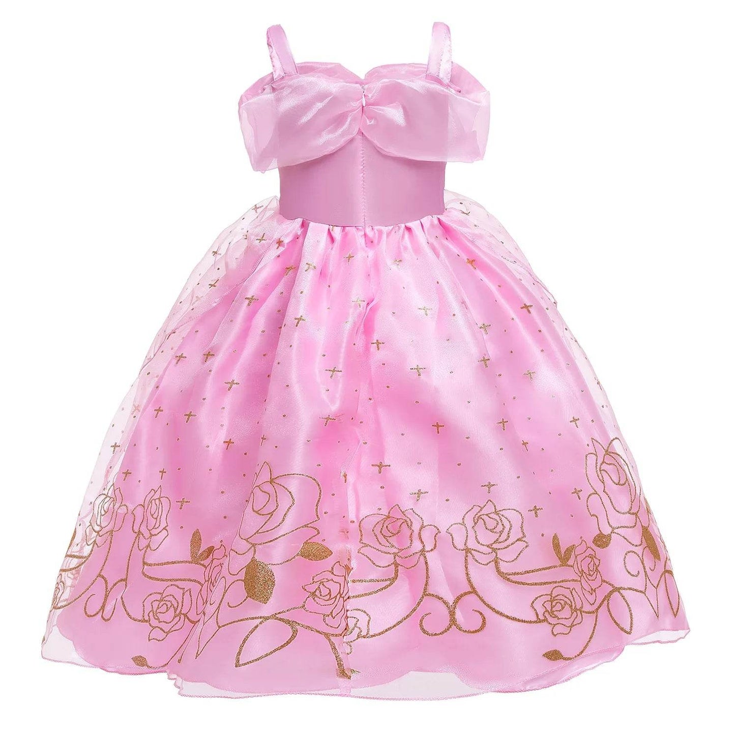 Elegant Princess Dress Floral Rose Print Girls 2-10Y - ToylandEU