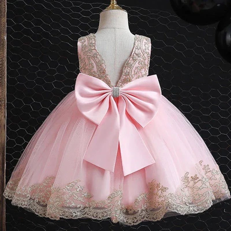 Elegant Princess Dress Lace Tutu With Big Bow For Girls Ages 3 To 6 - ToylandEU