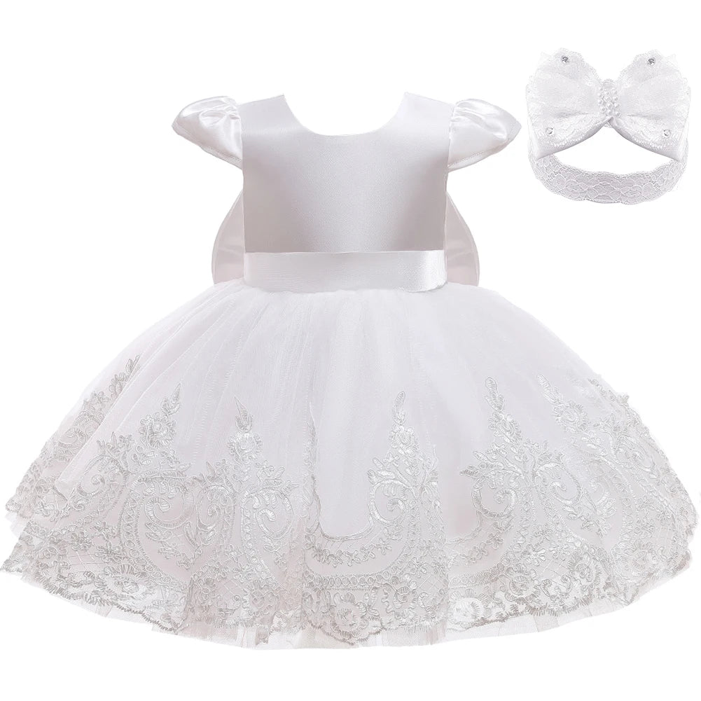 Elegant Princess Dress Tatting Lace Bow For 1 To 2 Years - ToylandEU