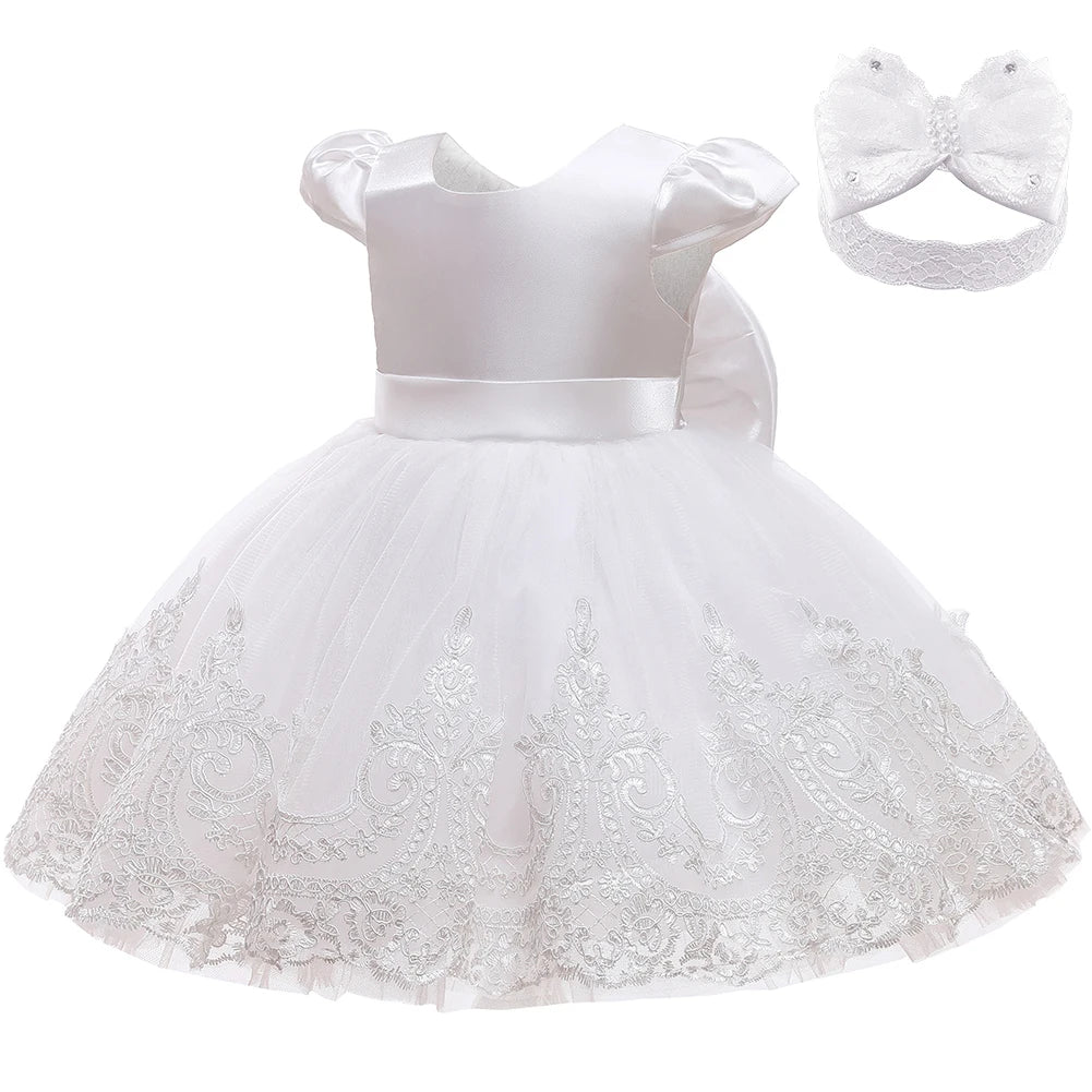 Elegant Princess Dress Tatting Lace Bow For 1 To 2 Years - ToylandEU