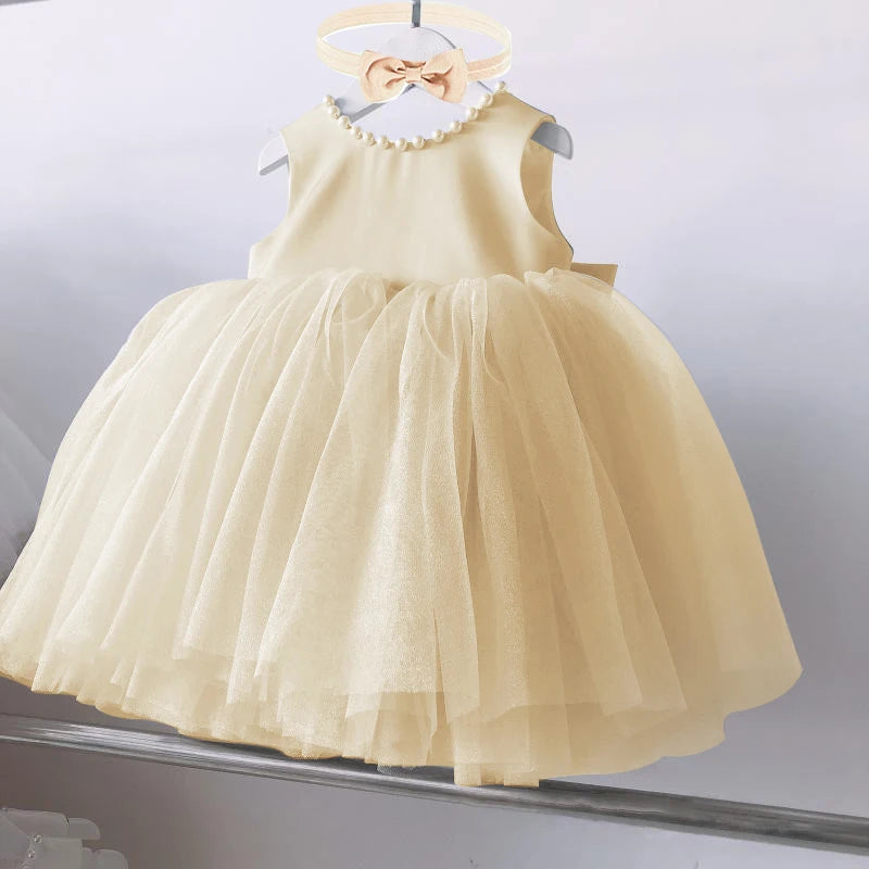 Elegant Princess Dress Tatting Lace Bow For 1 To 2 Years - ToylandEU