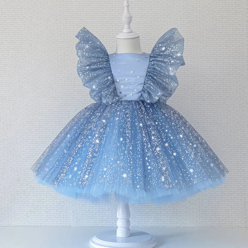 Elegant Princess Tutu Dress With Lace Trim For Girls 1-5T Prom Pageants Ceremonies Occasions - ToylandEU