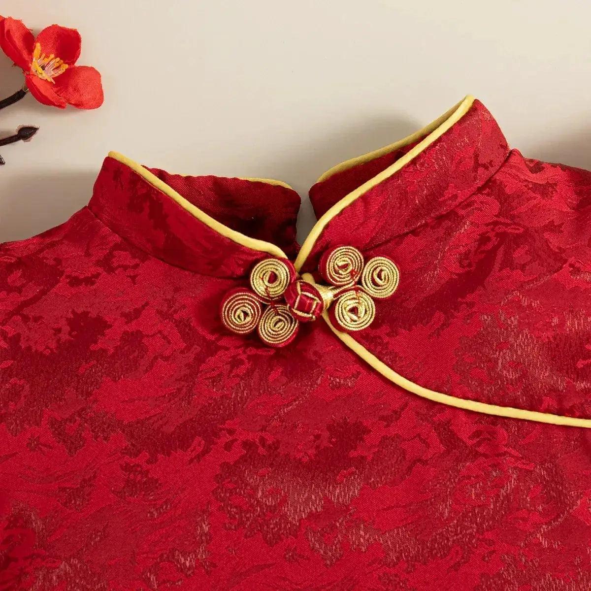  Elegant Qipao Dress 0to1Y Floral Jacquard Toyland EU -  ToylandEU™