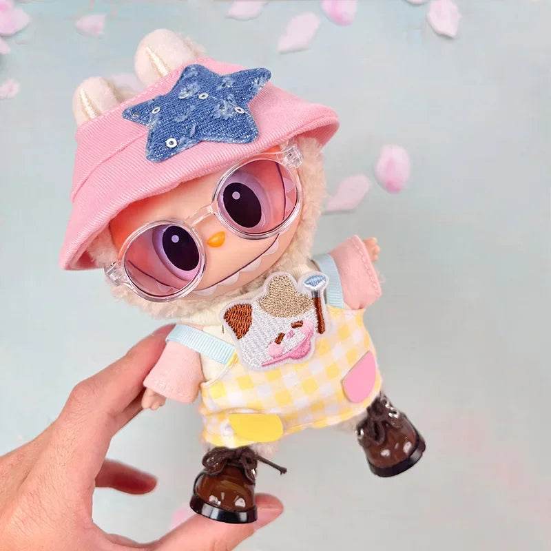 Elegant Qipao Dress With Hairpin For Labubu Dolls Featuring Summer Flower Design Labubu - ToylandEU