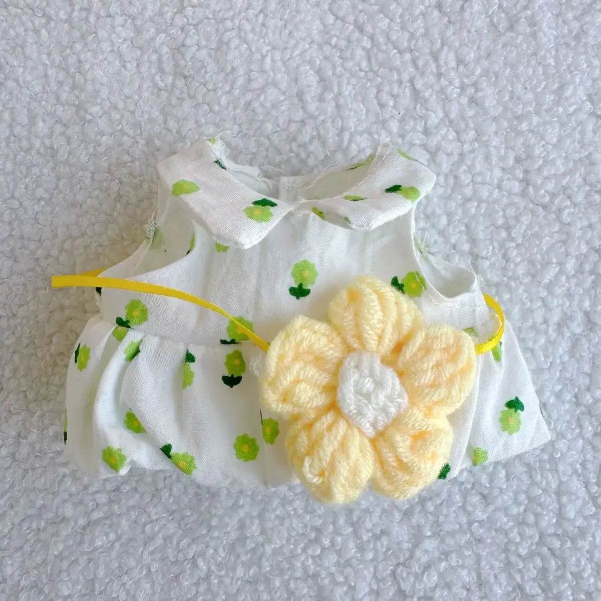 Elegant Qipao Dress With Hairpin For Labubu Dolls Featuring Summer Flower Design Labubu - ToylandEU