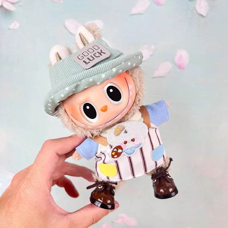 Elegant Qipao Dress With Hairpin For Labubu Dolls Featuring Summer Flower Design Labubu - ToylandEU