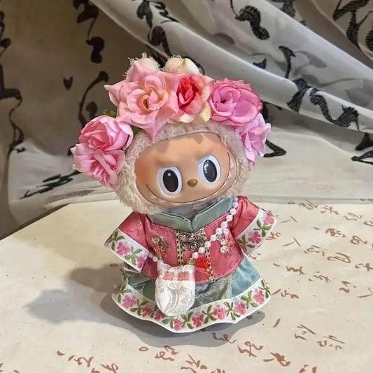  Elegant Summer Flower Qipao Dress for Labubu Dolls -  ToylandEU™
