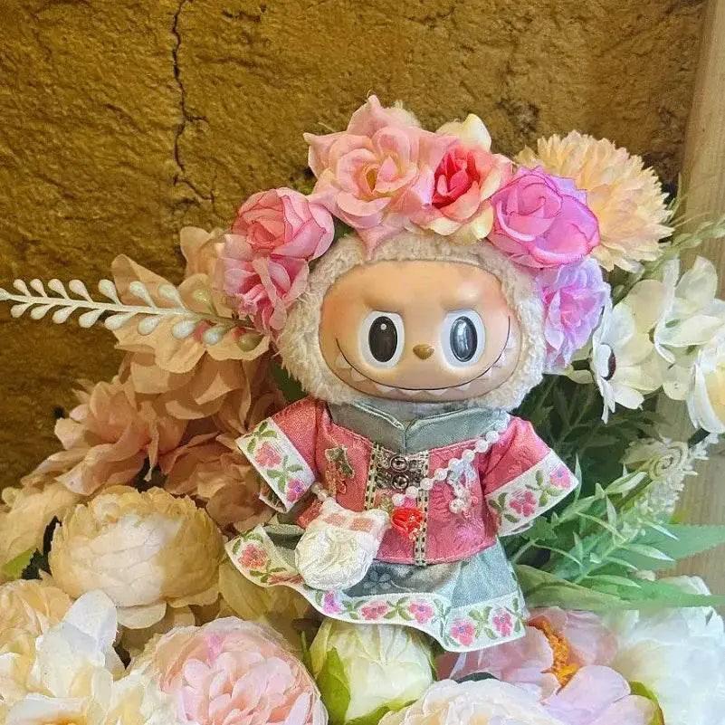  Elegant Summer Flower Qipao Dress for Labubu Dolls -  ToylandEU™