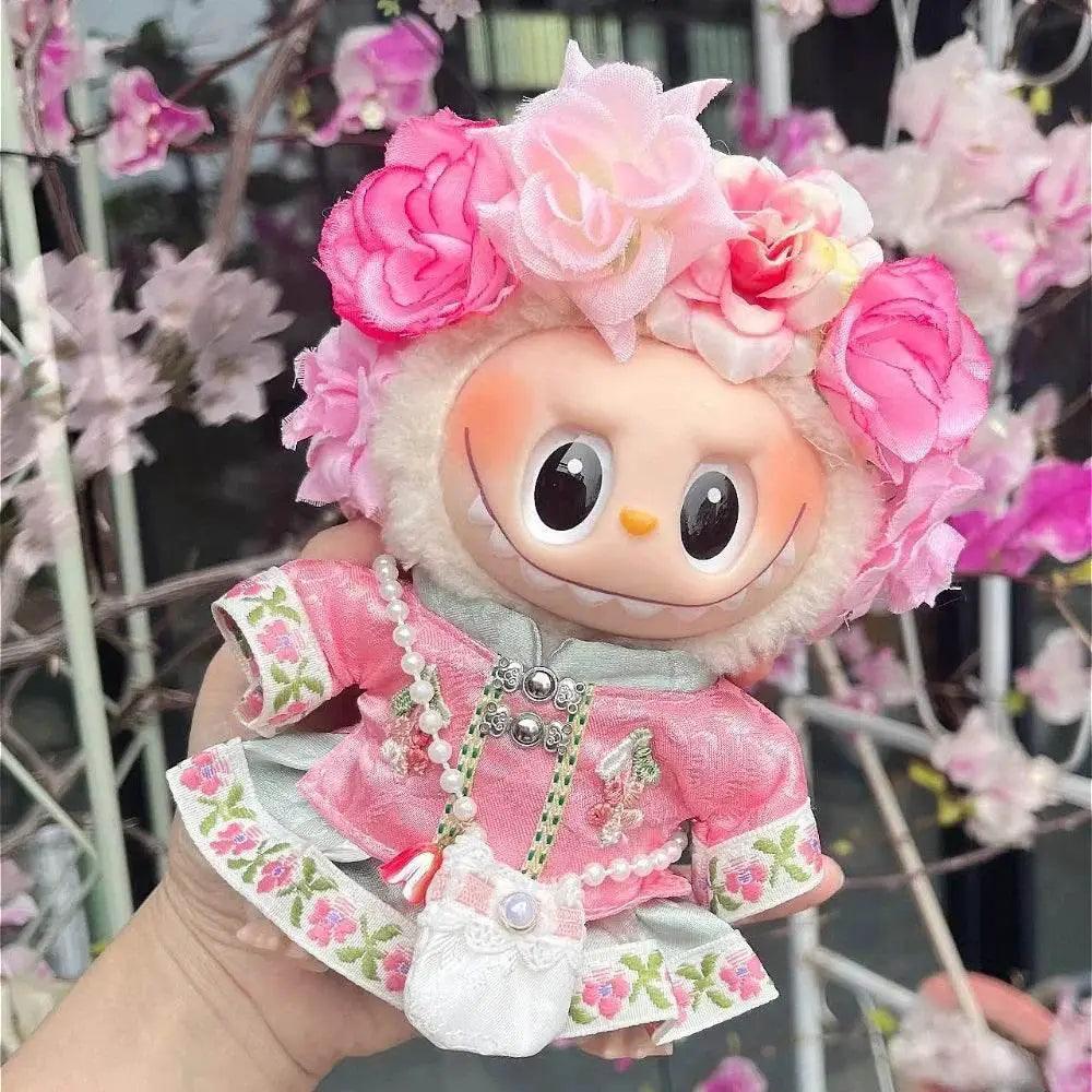  Elegant Summer Flower Qipao Dress for Labubu Dolls -  ToylandEU™