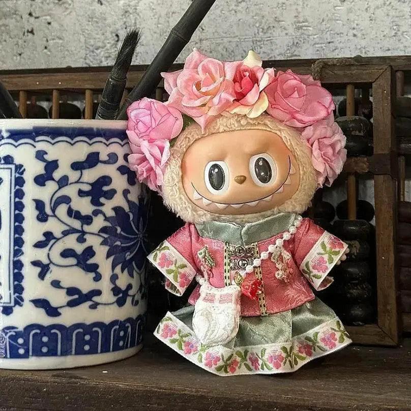  Elegant Summer Flower Qipao Dress for Labubu Dolls -  ToylandEU™