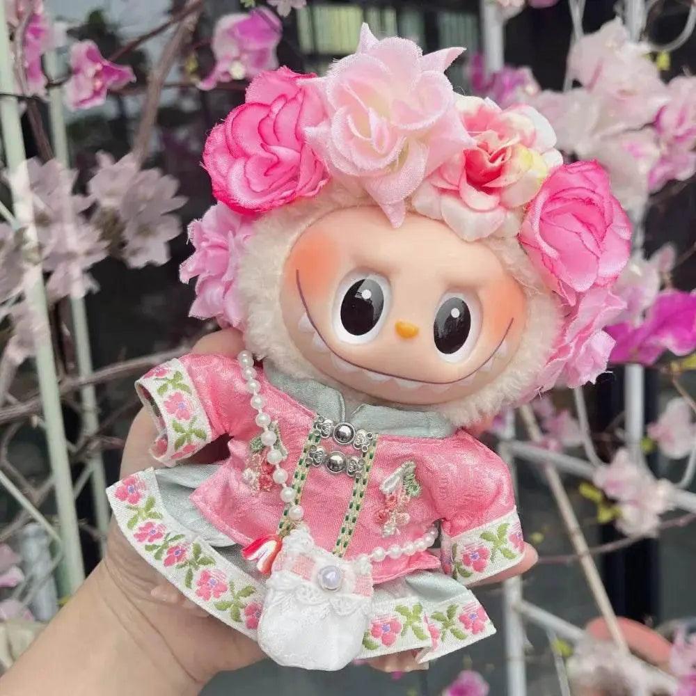  Elegant Summer Flower Qipao Dress for Labubu Dolls -  ToylandEU™