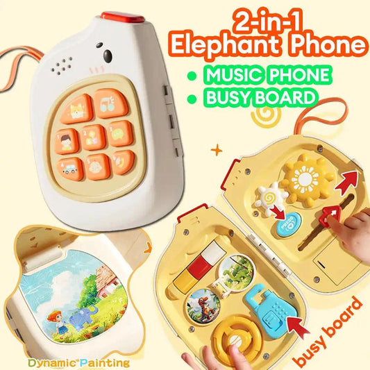  Elephant Phone Toy For Babies Montessori Sensory Board -  ToylandEU™