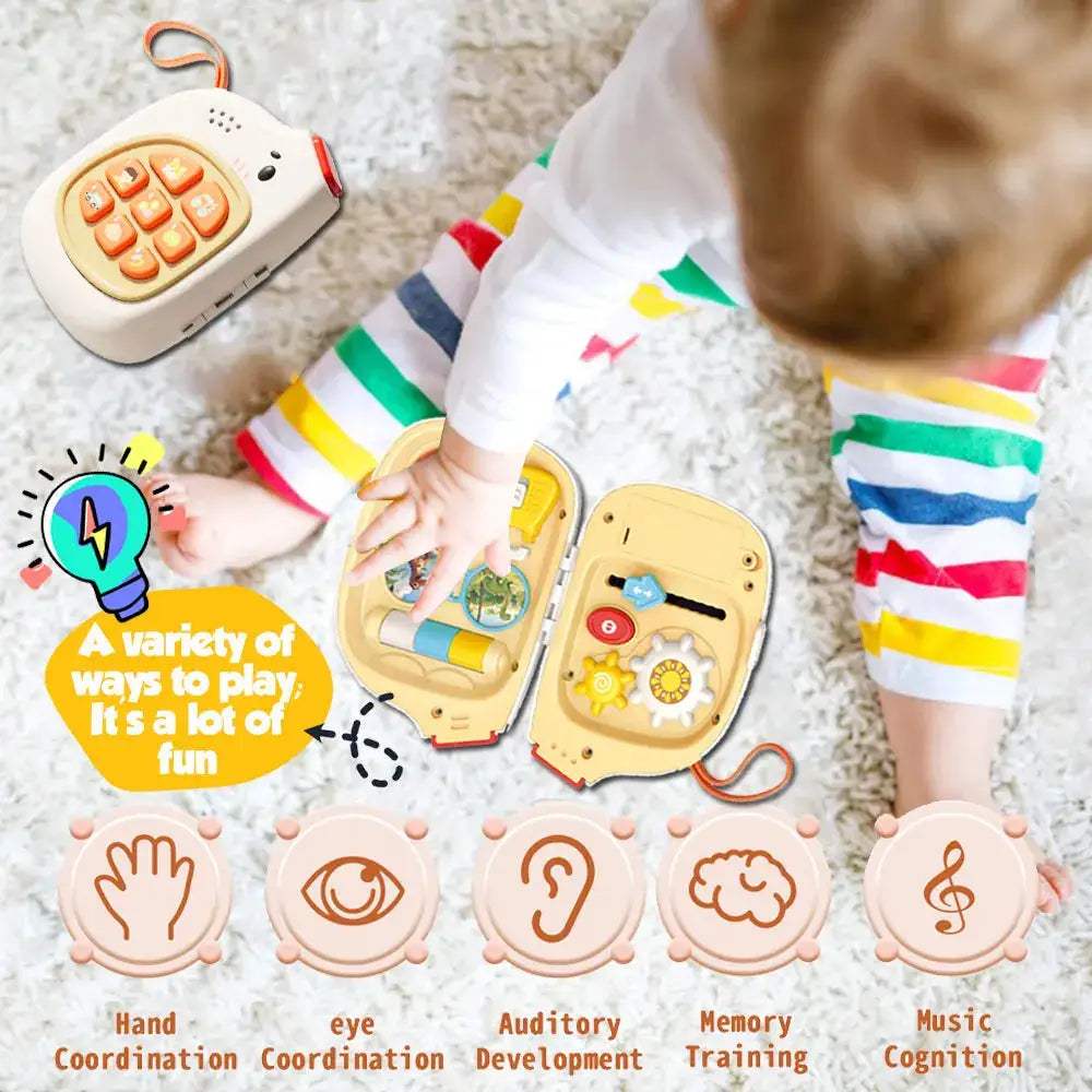 Elephant Phone Toy For Babies Montessori Sensory Busy Board - ToylandEU