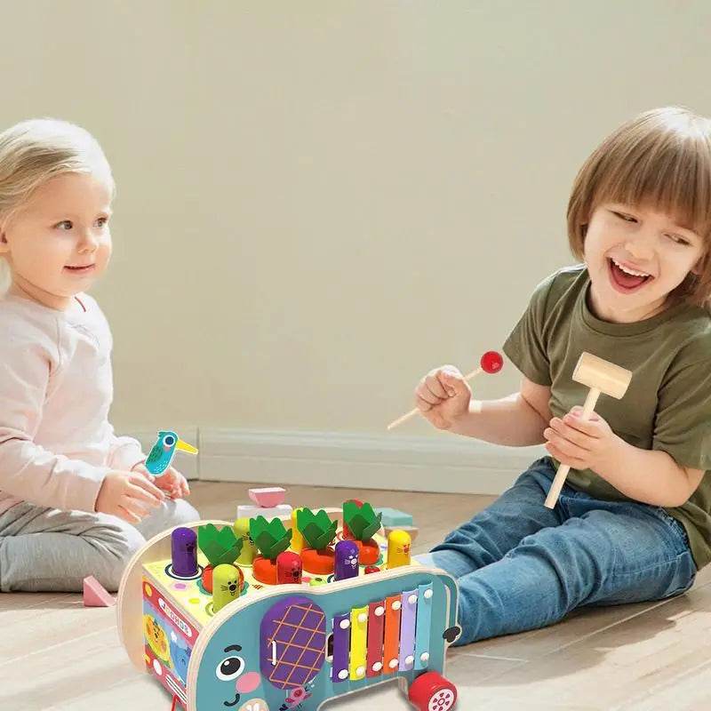 Elephant-Themed Montessori 8-in-1 Rotating Gear Activity Set for Kids - ToylandEU