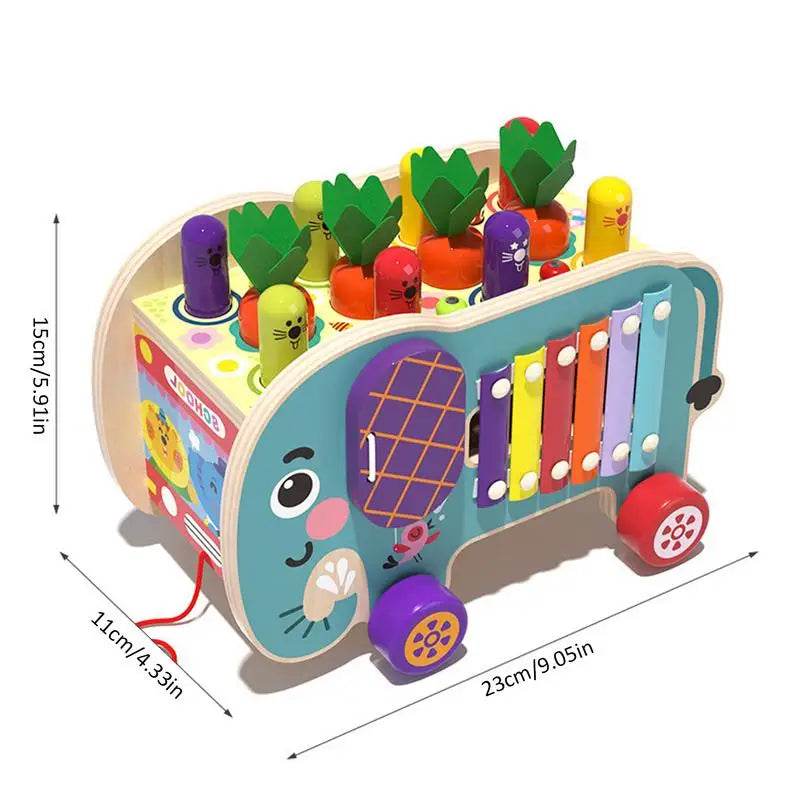 Elephant-Themed Montessori 8-in-1 Rotating Gear Activity Set for Kids - ToylandEU