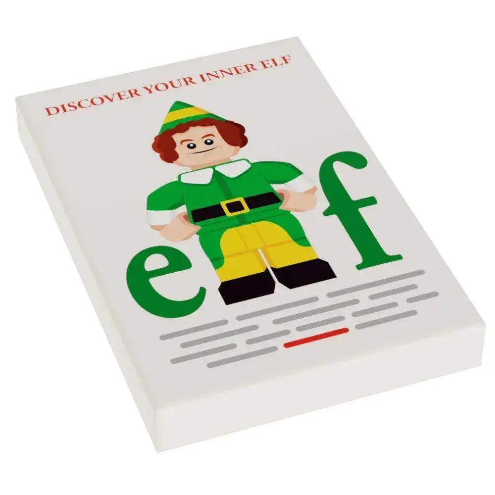 Elf Christmas Movie Cover (2x3 Tile) made using LEGO part - ToylandEU