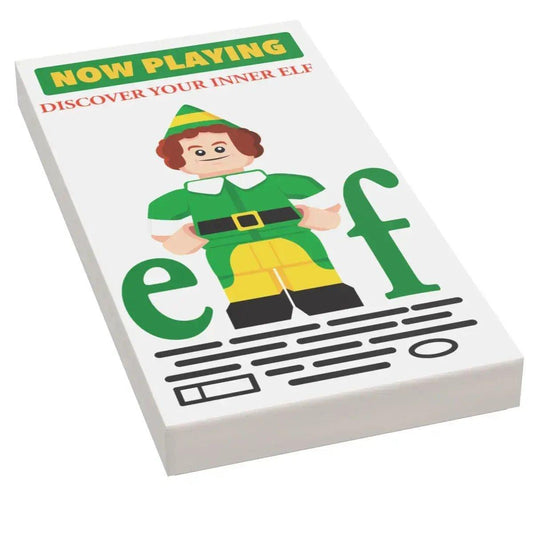  Elf Now Playing Movie Poster LEGO Tile 2x4 Premium -  ToylandEU™