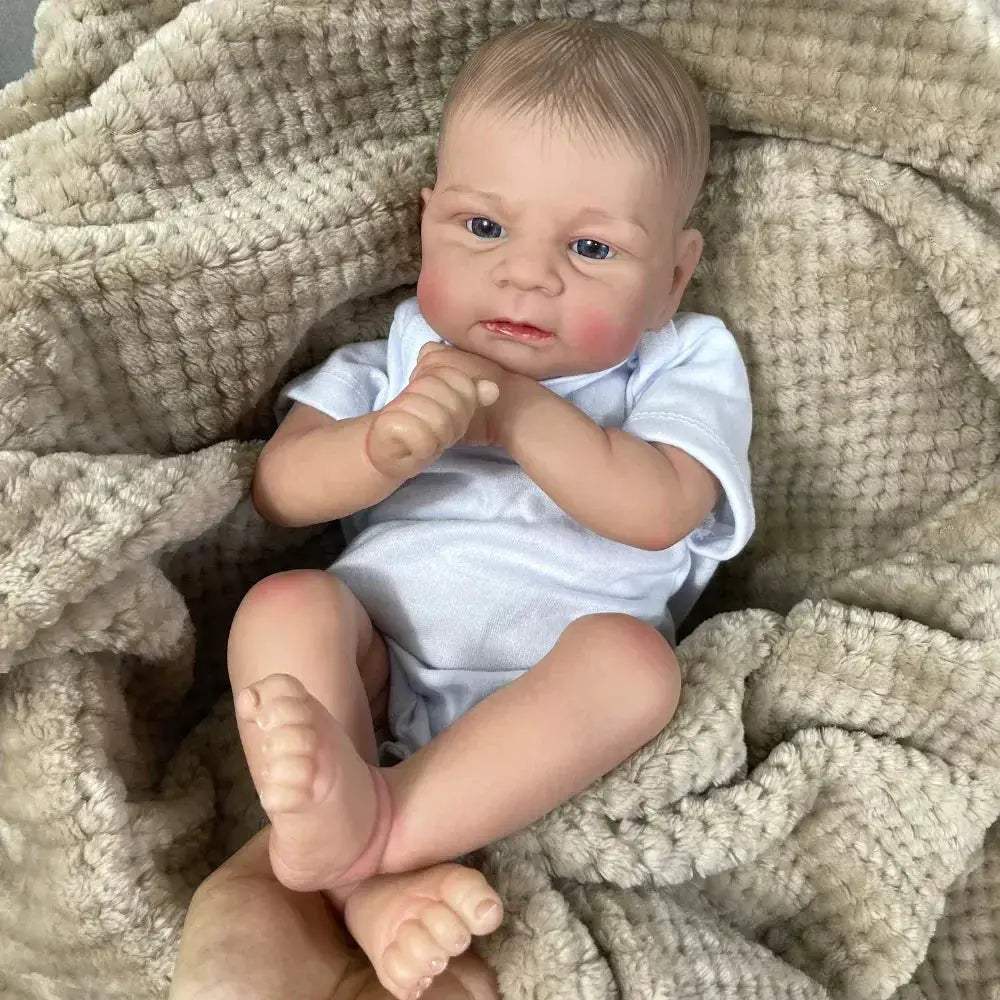 Elijah 17 Inch Reborn Doll Handmade Painted Hair Visible Veins - ToylandEU