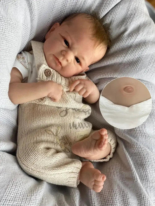  Elijah Reborn Doll Rooted Hair Vinyl Soft Touch -  ToylandEU™