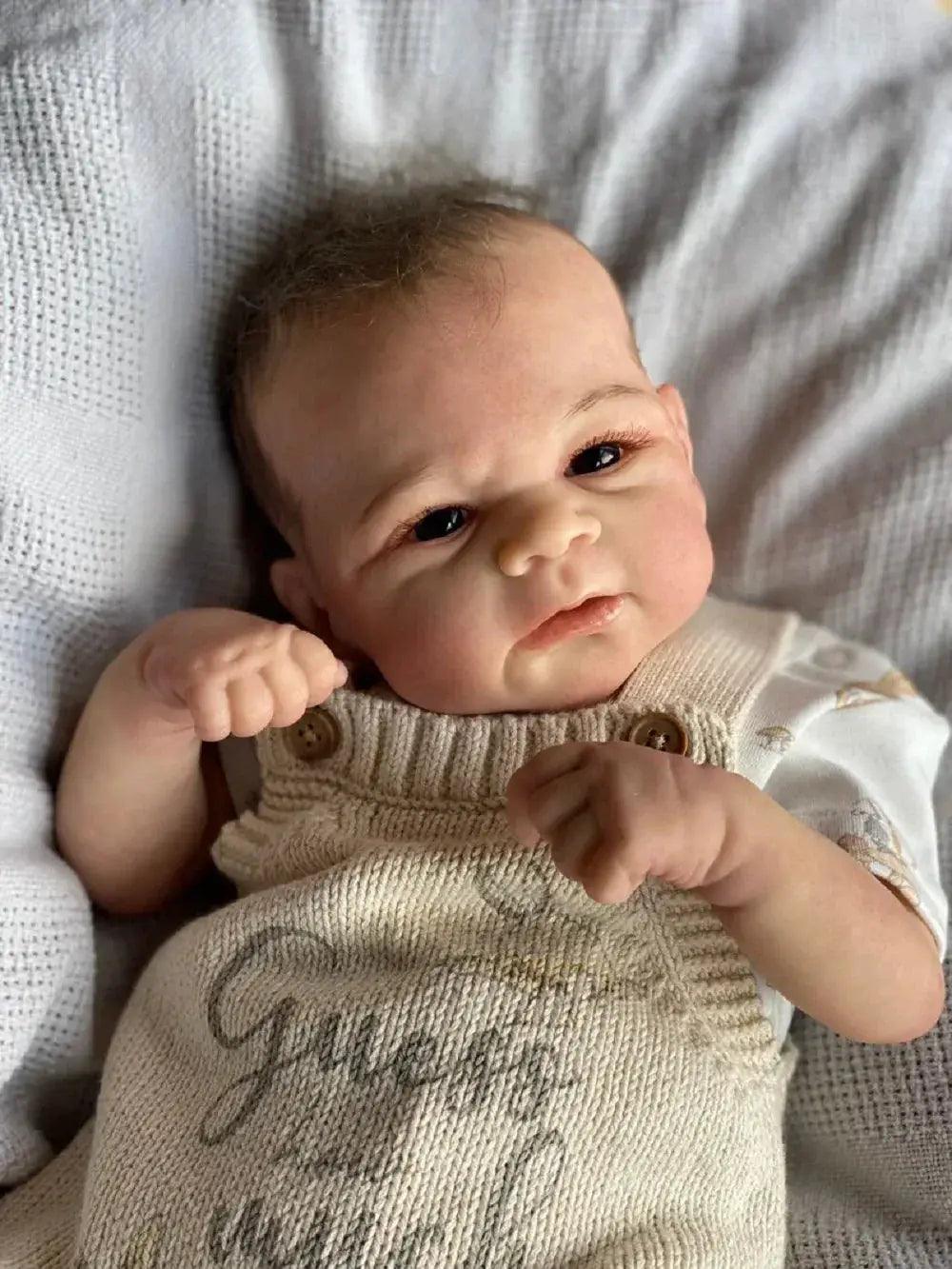  Elijah Reborn Doll Rooted Hair Vinyl Soft Touch -  ToylandEU™