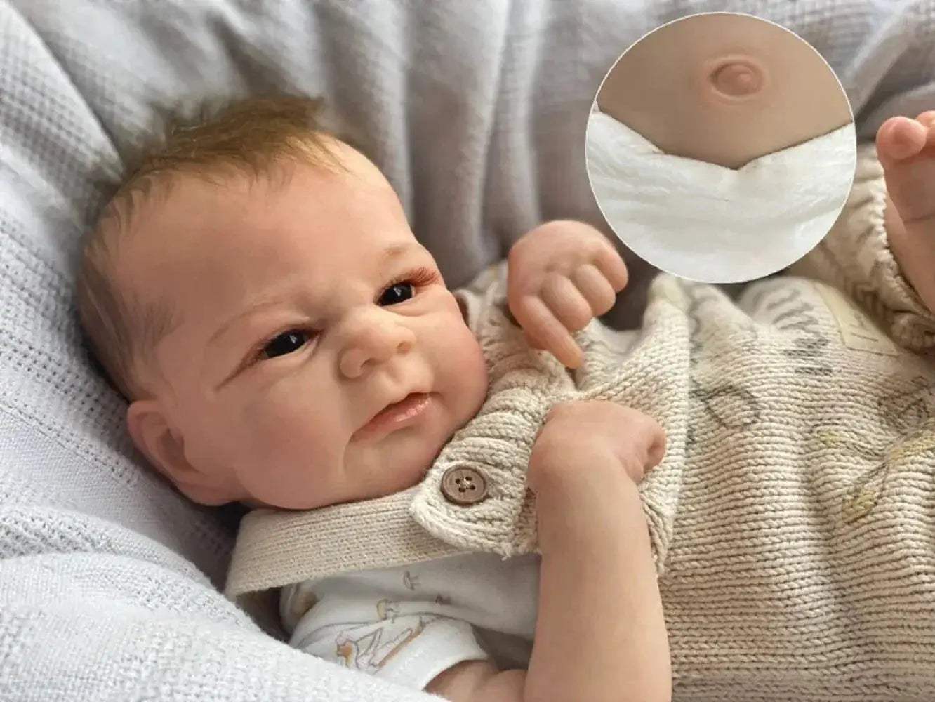Elijah Reborn Doll With Rooted Hair Lifelike Soft Touch - ToylandEU