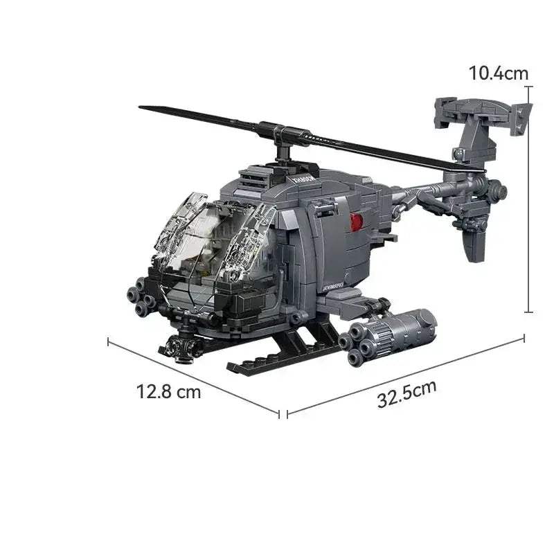  Elite AH6i Aircraft Kit Self Locking Bricks Toyland EU -  ToylandEU™