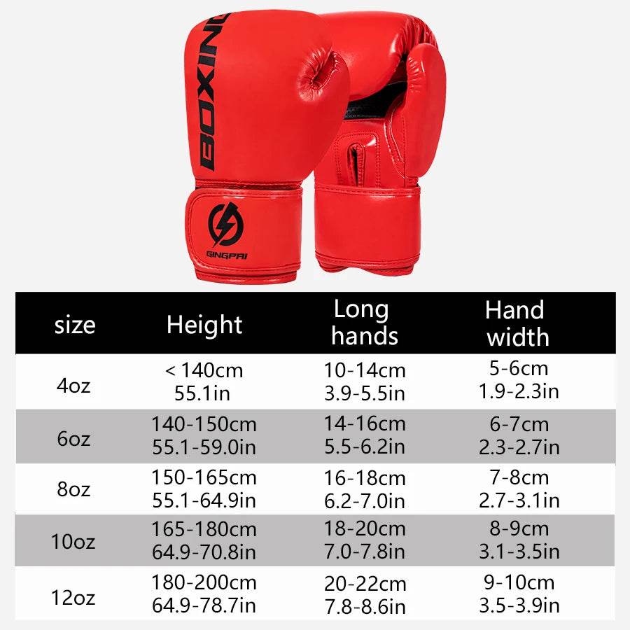 Elite Boxing Gloves PU Leather Training For Adults And Kids - ToylandEU