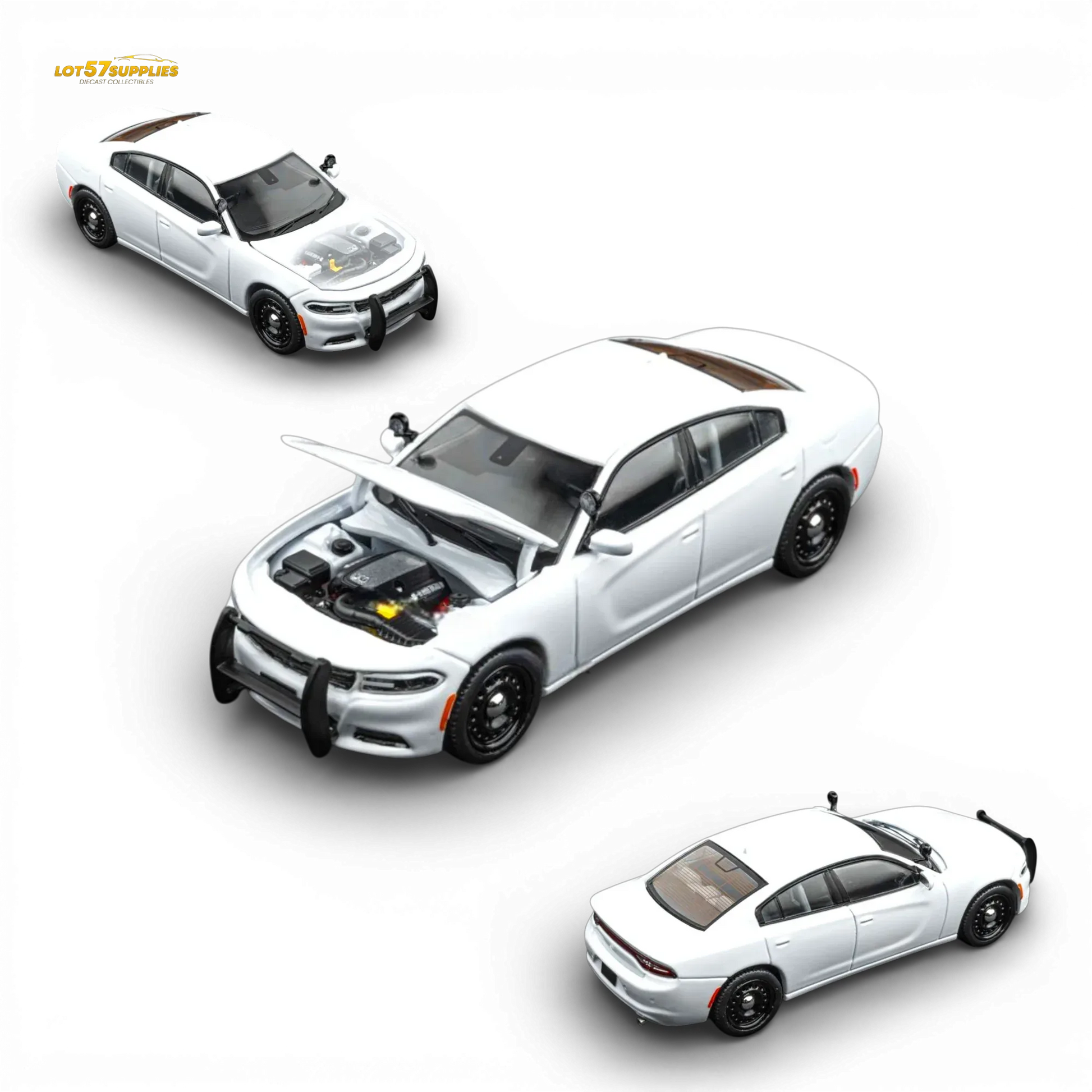 Elite Collectibles Dodge Warhorse Police Interceptor White 1:64 - ToylandEU