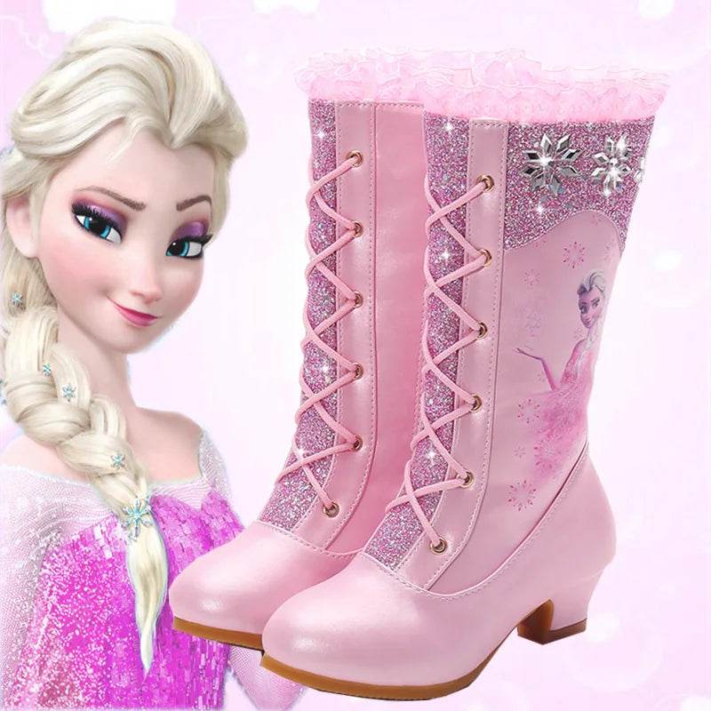 Elite Disney Girls Leather Boots Winter Side Zip For Girls - ToylandEU