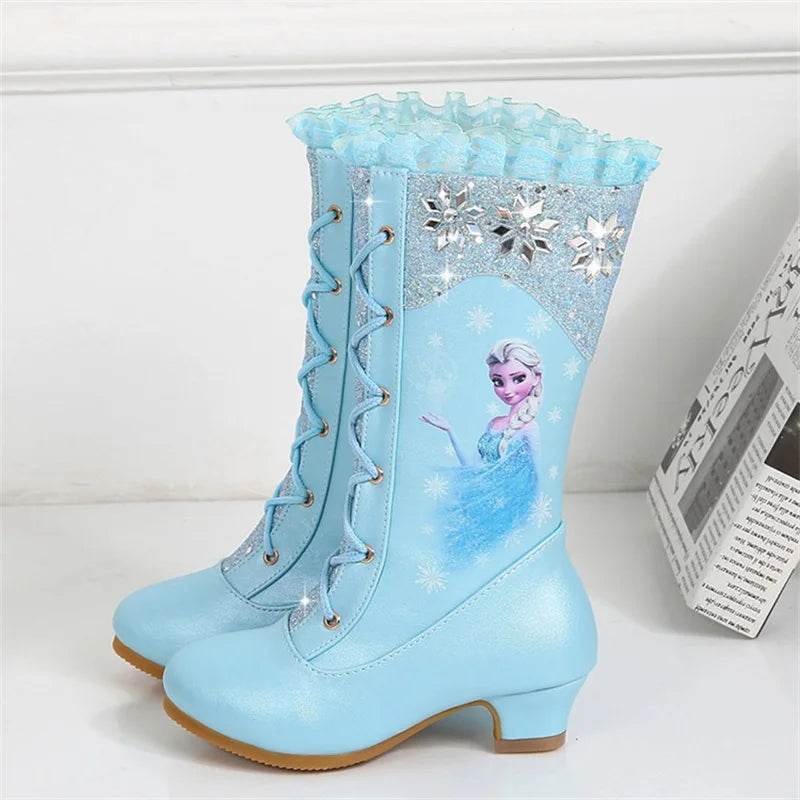 Elite Disney Girls Leather Boots Winter Side Zip For Girls - ToylandEU