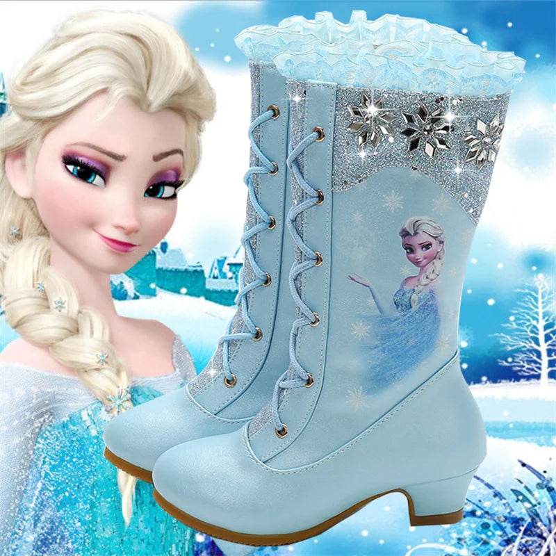 Elite Disney Girls Leather Boots Winter Side Zip For Girls - ToylandEU
