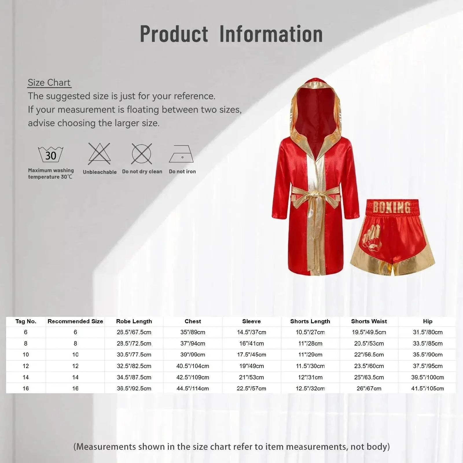  Elite Kids Boxing Belted Hooded Robe Toyland EU -  ToylandEU™
