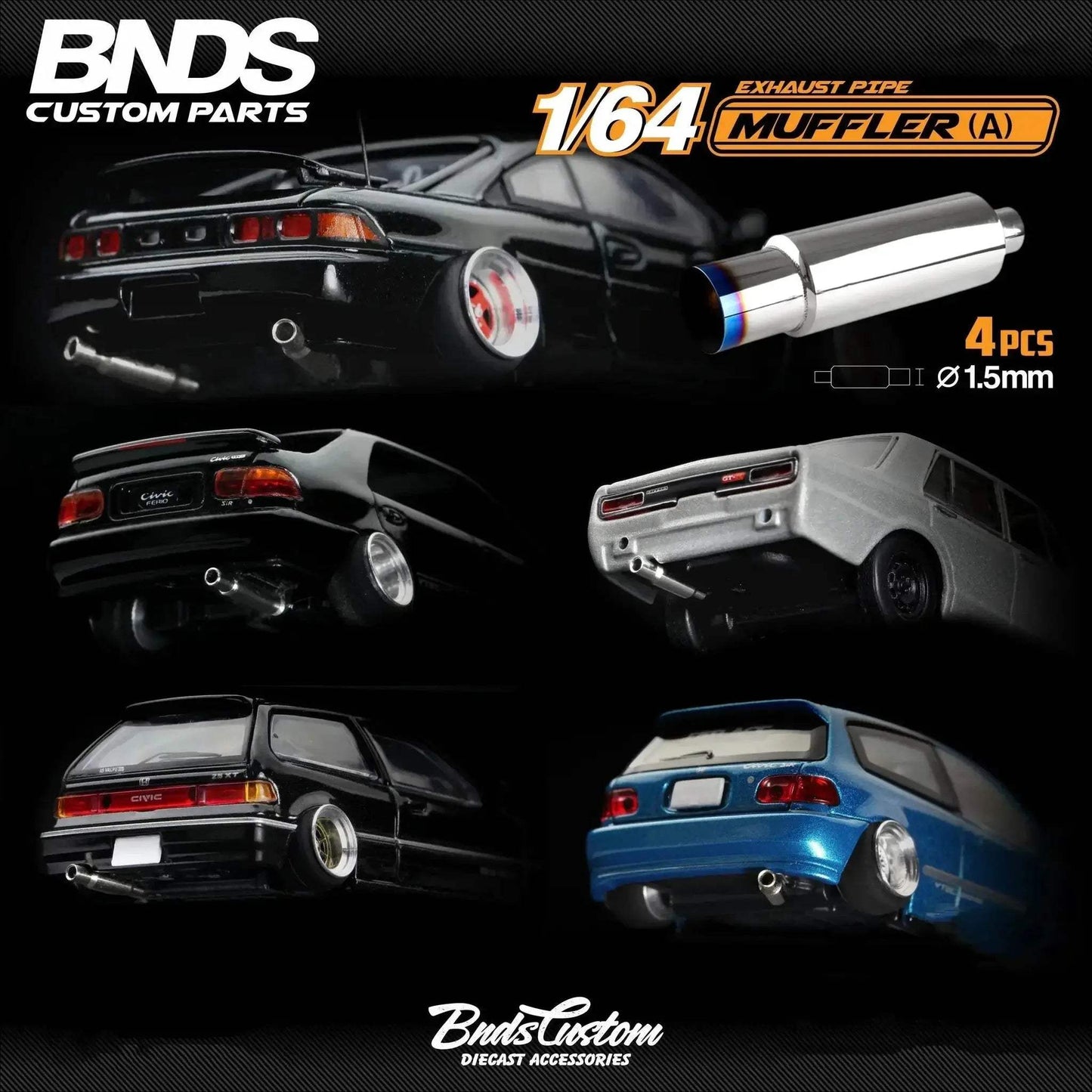  Elite Model Car Parts Exhaust Muffler 1To64 Toyland EU -  ToylandEU™