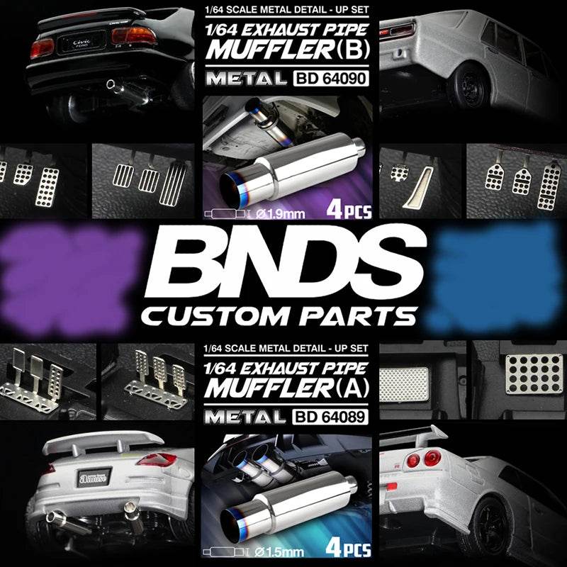 Elite Model Car Parts Racing Style Exhaust Muffler 1To64 - ToylandEU