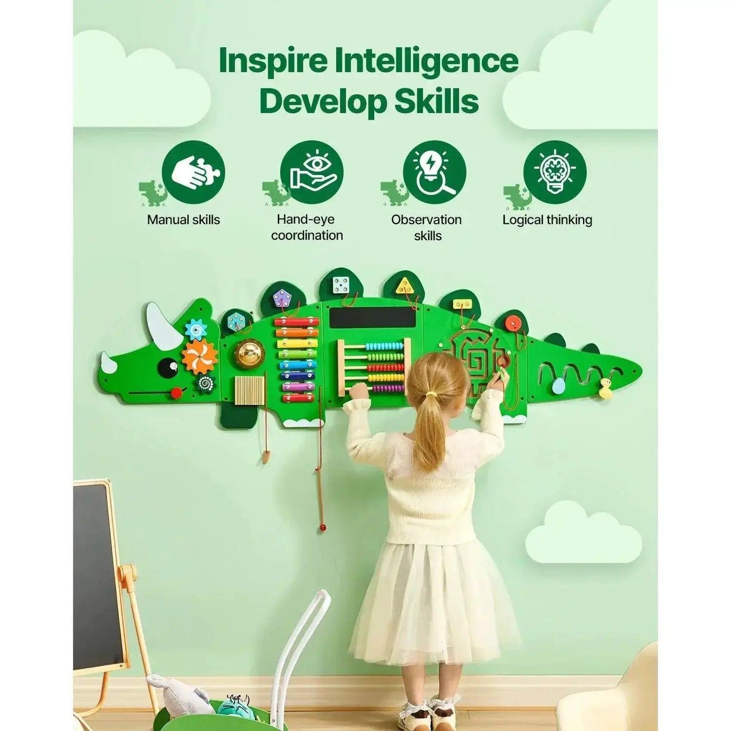  Elite Montessori Wall Panel Dinosaur Theme Toyland EU -  ToylandEU™